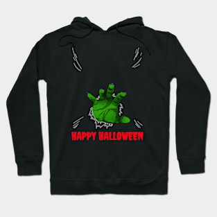 Hand comes out of stomach happy Halloween Hoodie
